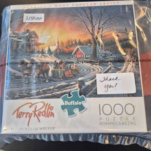 Buffalo Games Terry Redlin Pleasures of Winter 1000 pc Jigsaw Puzzle - Picture 10 of 11